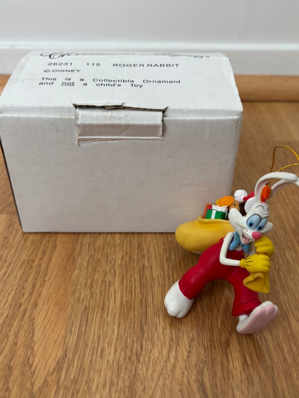 Vintage Grolier Roger Rabbit Disney Ornament Christmas Magic 26231 115 in Box